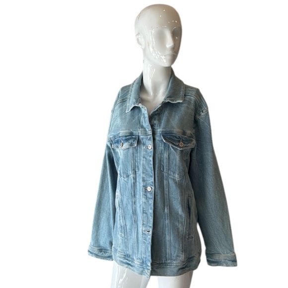 Upcycled Hollister Painted Horse Scene Distressed Denim Trucker Jacket Size M - Picture 8 of 12